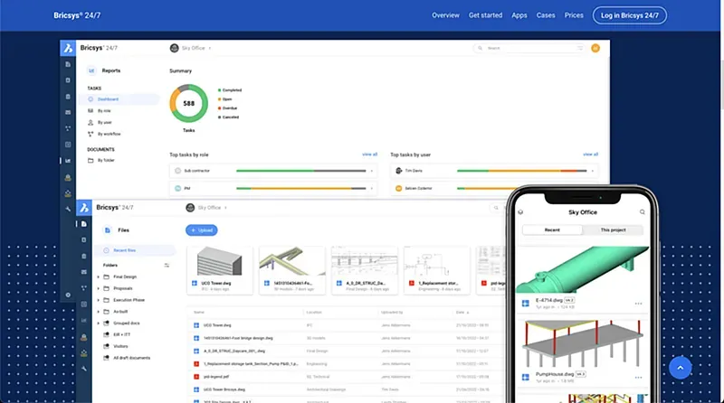 Homepage of Bricsys 24/7